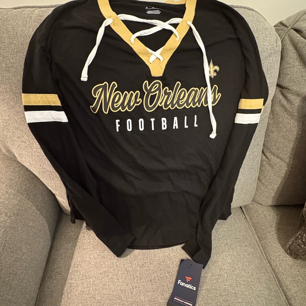 Fanatics New Orleans Football Black and Gold Shirt